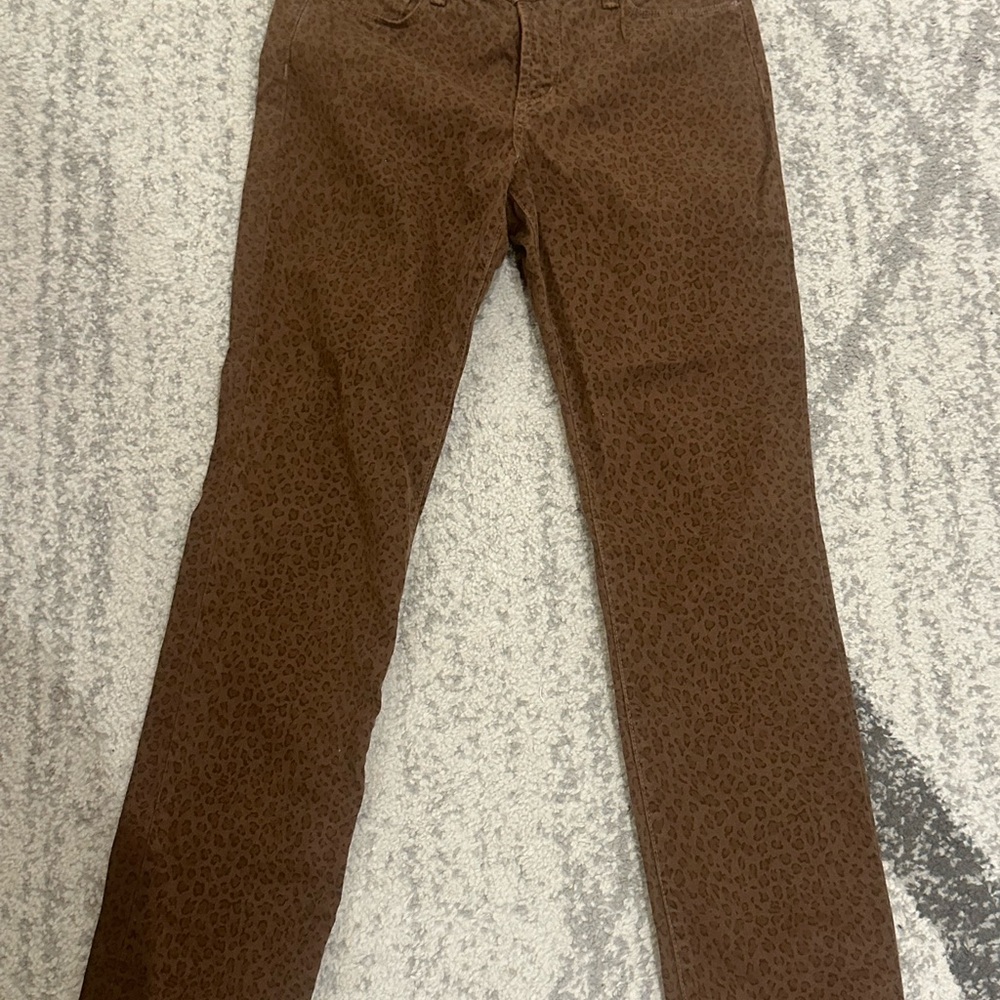 NYDJ Brown Leopard Print Women Jeans